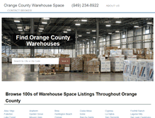 Tablet Screenshot of orangecountywarehouses.com